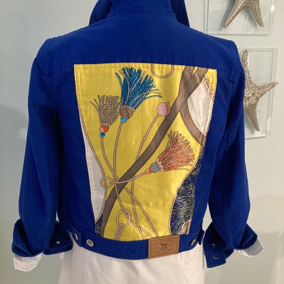 Embellished Denim Jacket- Petite Small - Picture 1 of 6